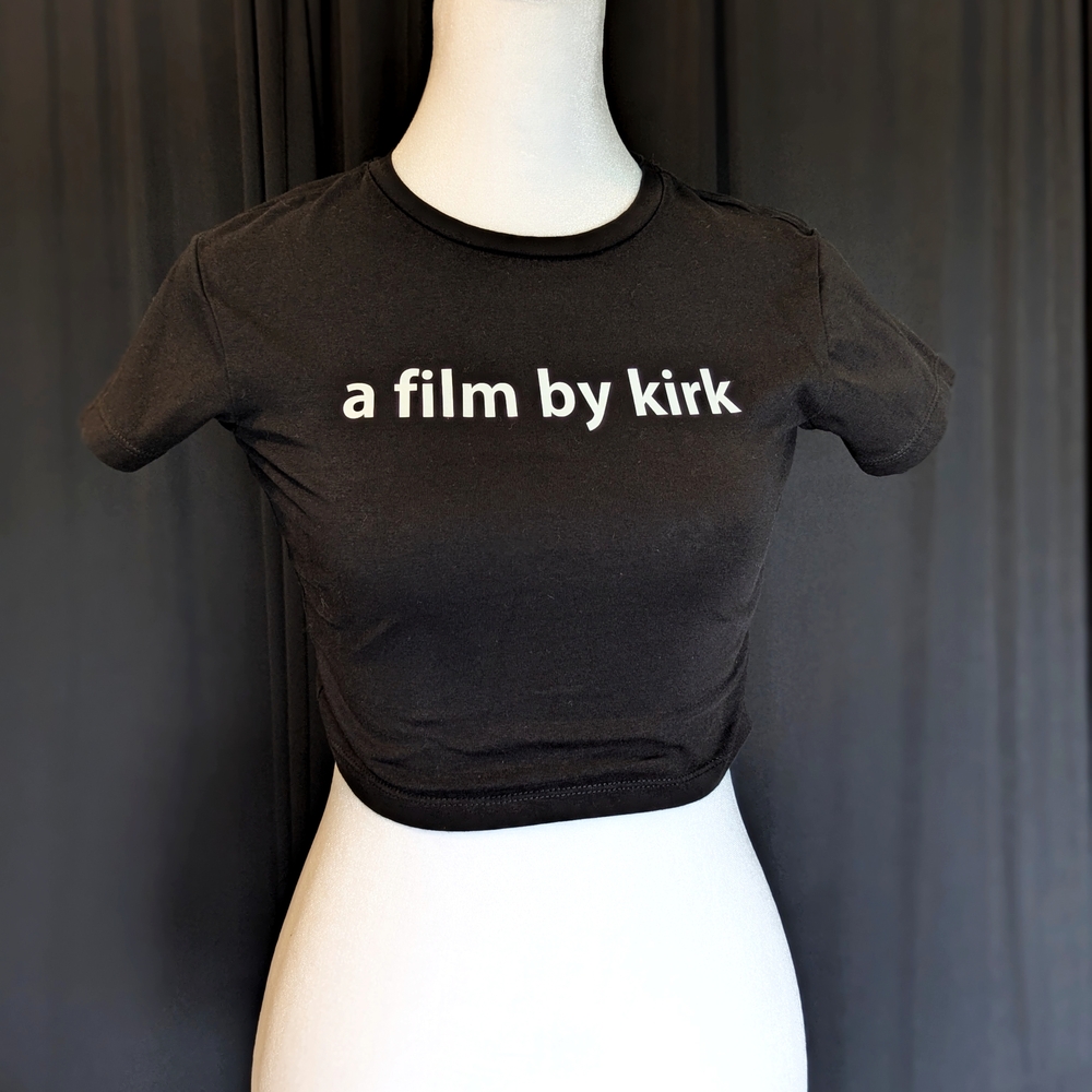 Gilmore Girls "A Film by Kirk" Black Cropped Top Crop T-shirt Y2K